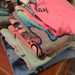 Stack of Girls Shirts from Justice, size XL 14/16